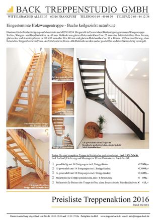 Preisliste Treppenaktion